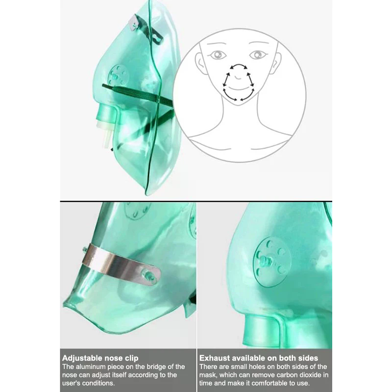 Oxygen Mask Reservoir Bag Adult - /Kuz/Adult/Child High Concentration Oxygen Face Mask