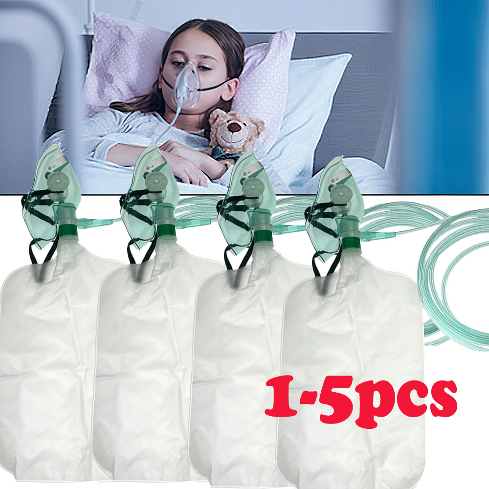 Oxygen Mask Reservoir Bag Adult - 1-5PCS Adult Non-rebreather oxygen mask (oxygen
