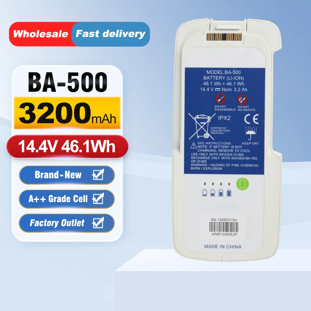 Portable Oxygen Concentrator Battery - BA-500 Battery Replacement 8-CELLS For Inogen