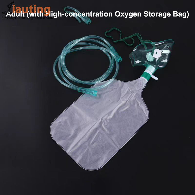 Oxygen Mask Reservoir Bag Adult - 1pcs Adult/Child High Concentration Oxygen Face