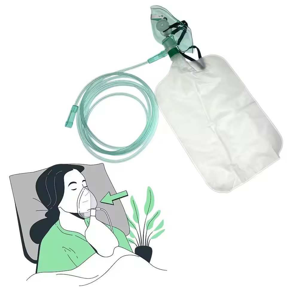 Disposable Adult High Concentr - Oxygen Mask Reservoir Bag Adult ulasan dan harga