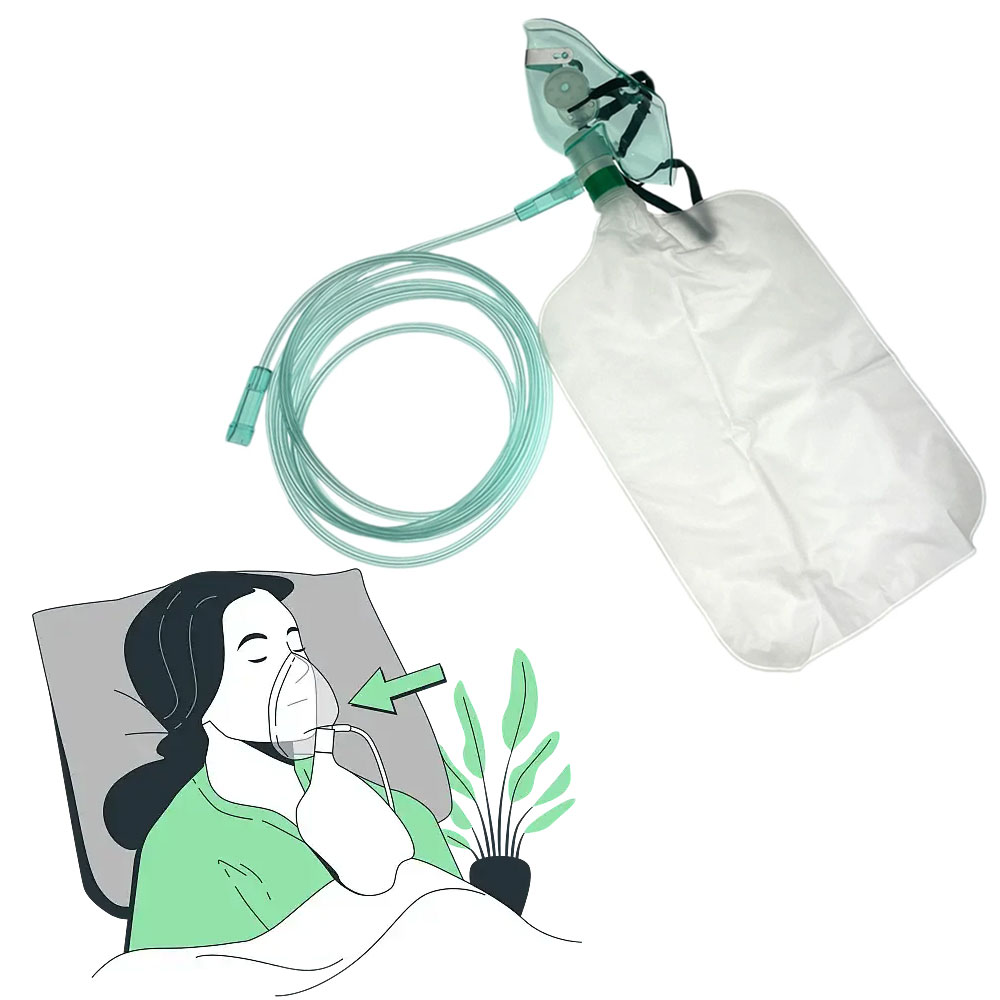 5-10Pcs Disposable Adult High  - Oxygen Mask Reservoir Bag Adult ulasan dan harga