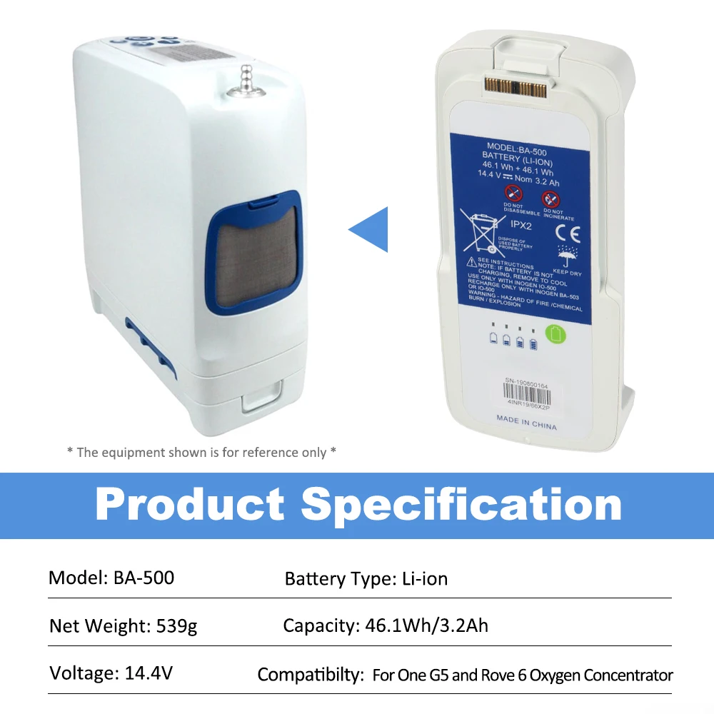BA-500 Battery Replacement 8-C - Portable Oxygen Concentrator Battery ulasan dan harga