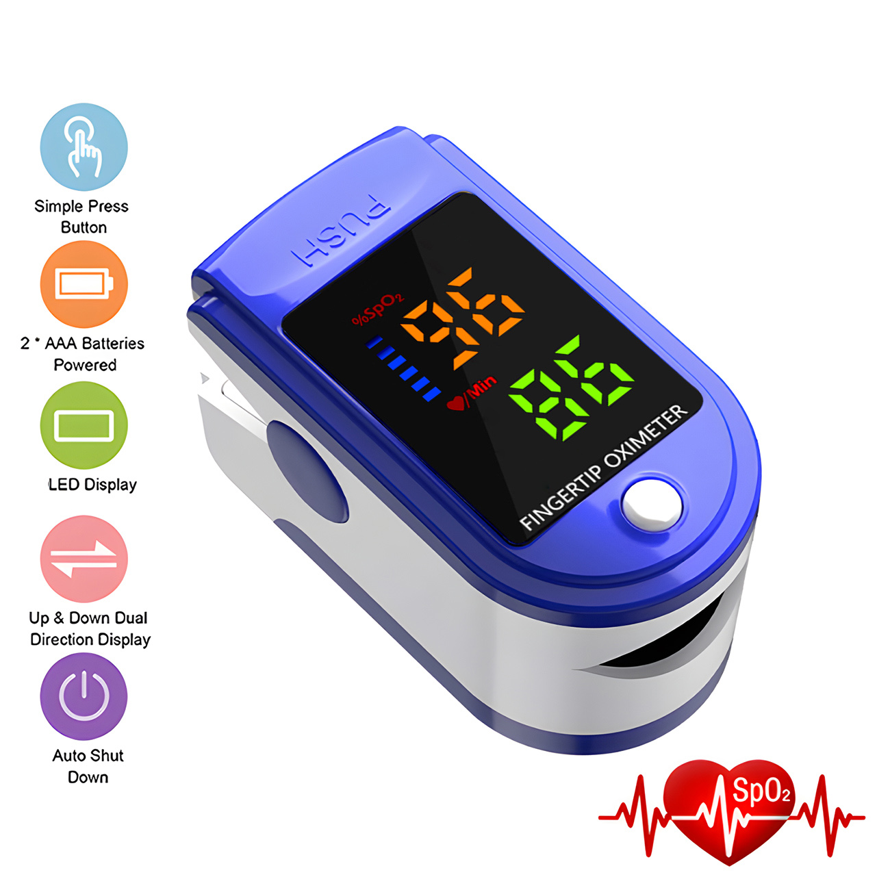 Portable Fingertip Pulse Oxime - Oxygen Saturation Monitor Fingertip ulasan dan harga